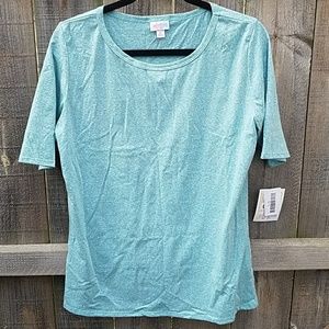 Light blue solid heathered GIGI shirt